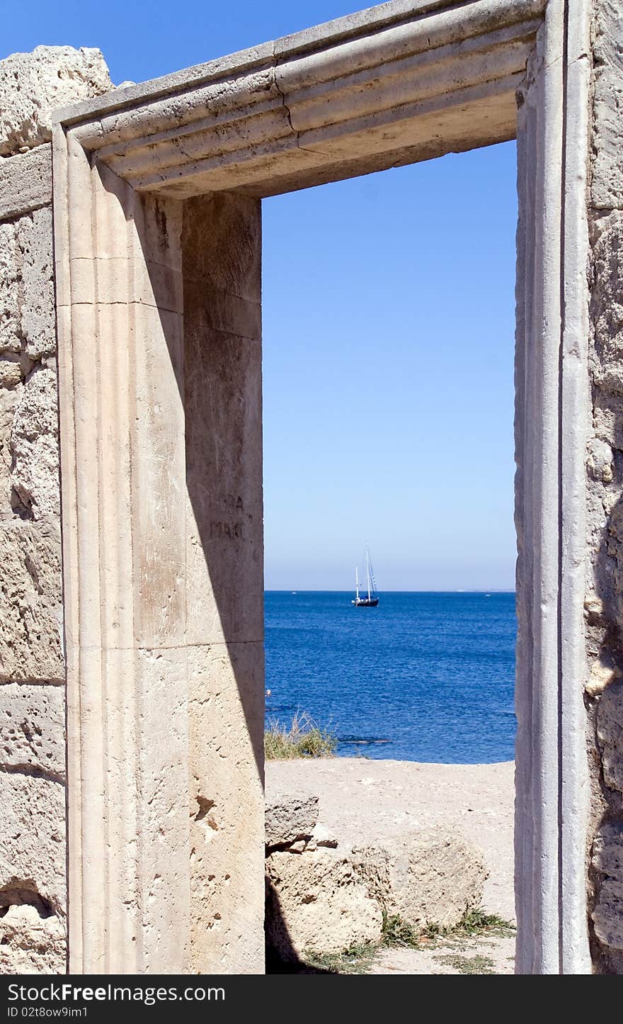 Ancient ruins on the seaside