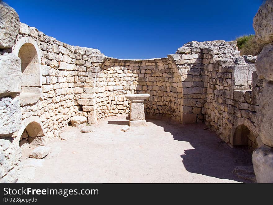 Ruins of ancient city. Crimea