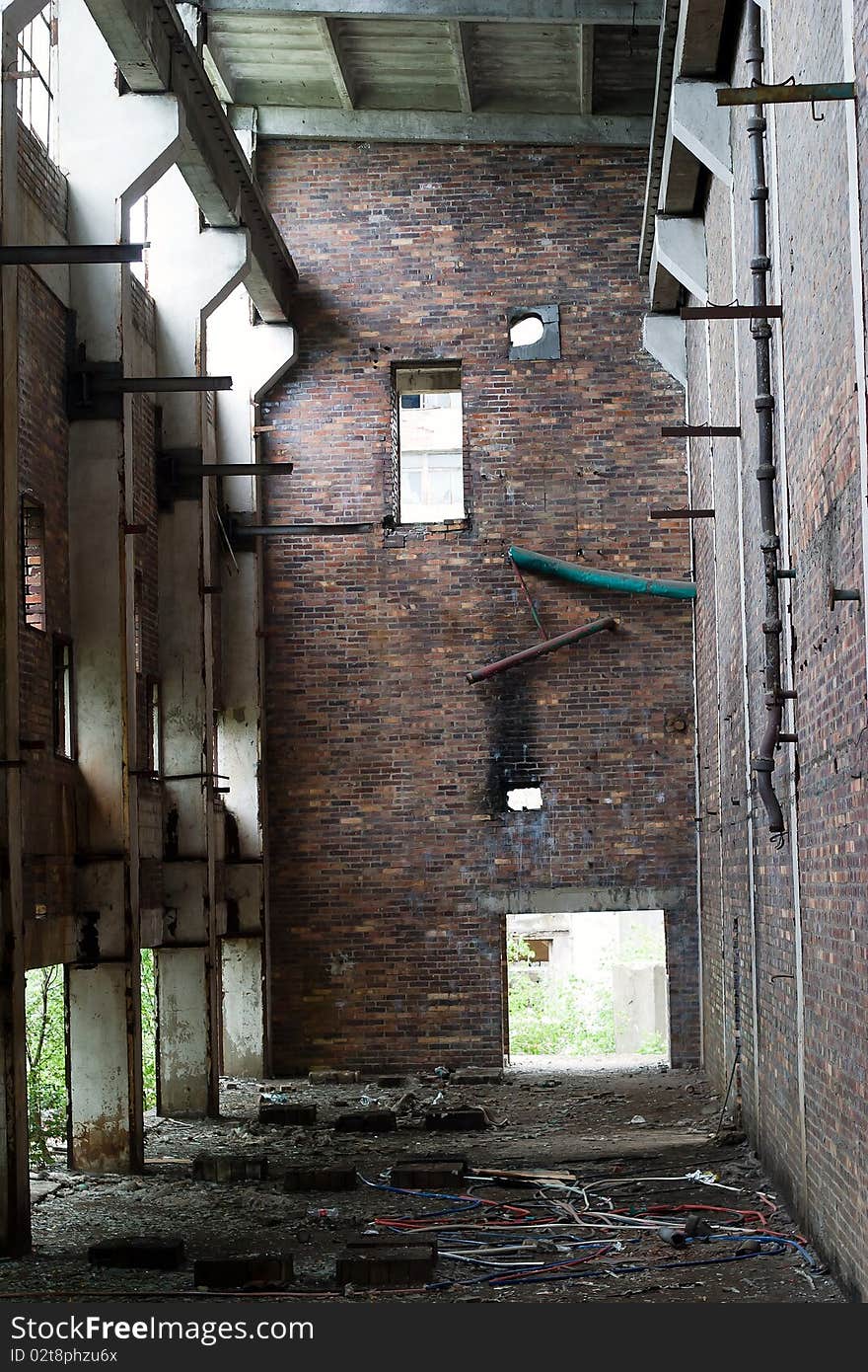 Ruins of a very heavily polluted industrial site, 1890's the place was known as one of the most polluted towns in Europe. Ruins of a very heavily polluted industrial site, 1890's the place was known as one of the most polluted towns in Europe.