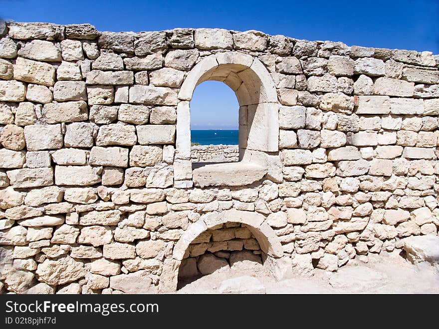 Ruins of ancient city. Crimea