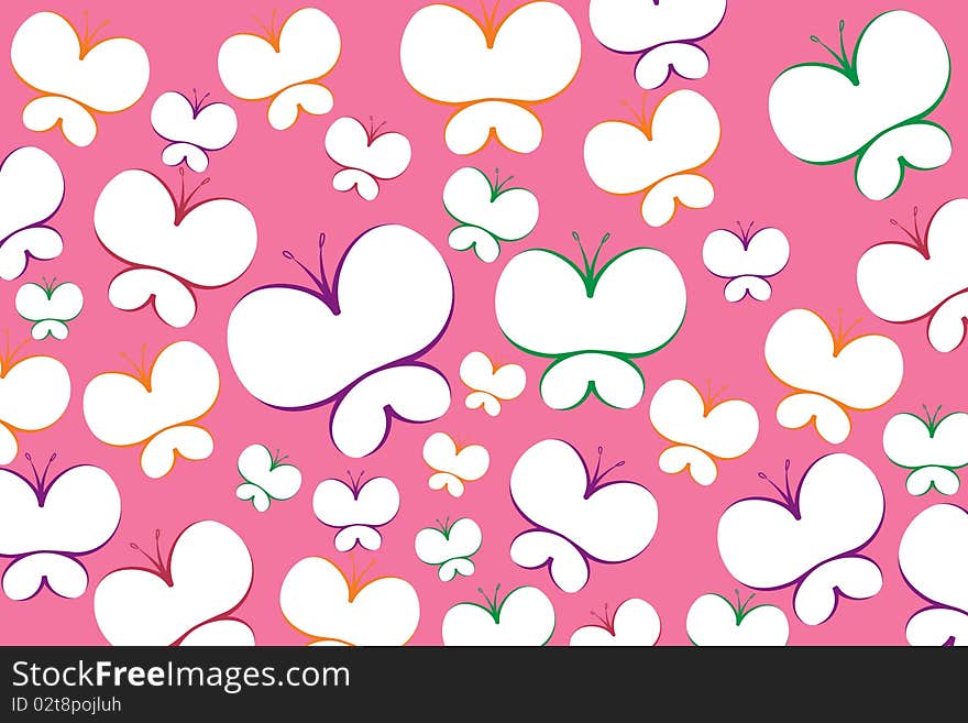 Beautyfull Butterfly on pink background ( illustration). Beautyfull Butterfly on pink background ( illustration)