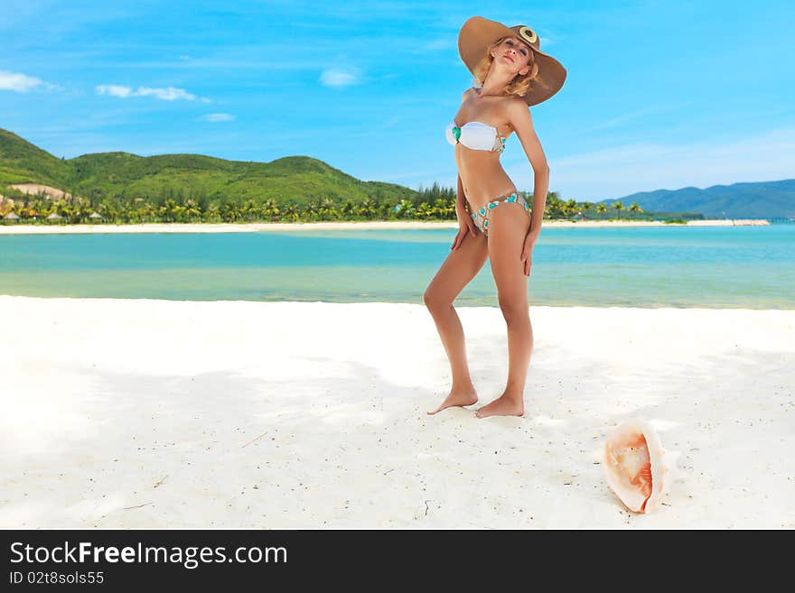 Woman on the beach