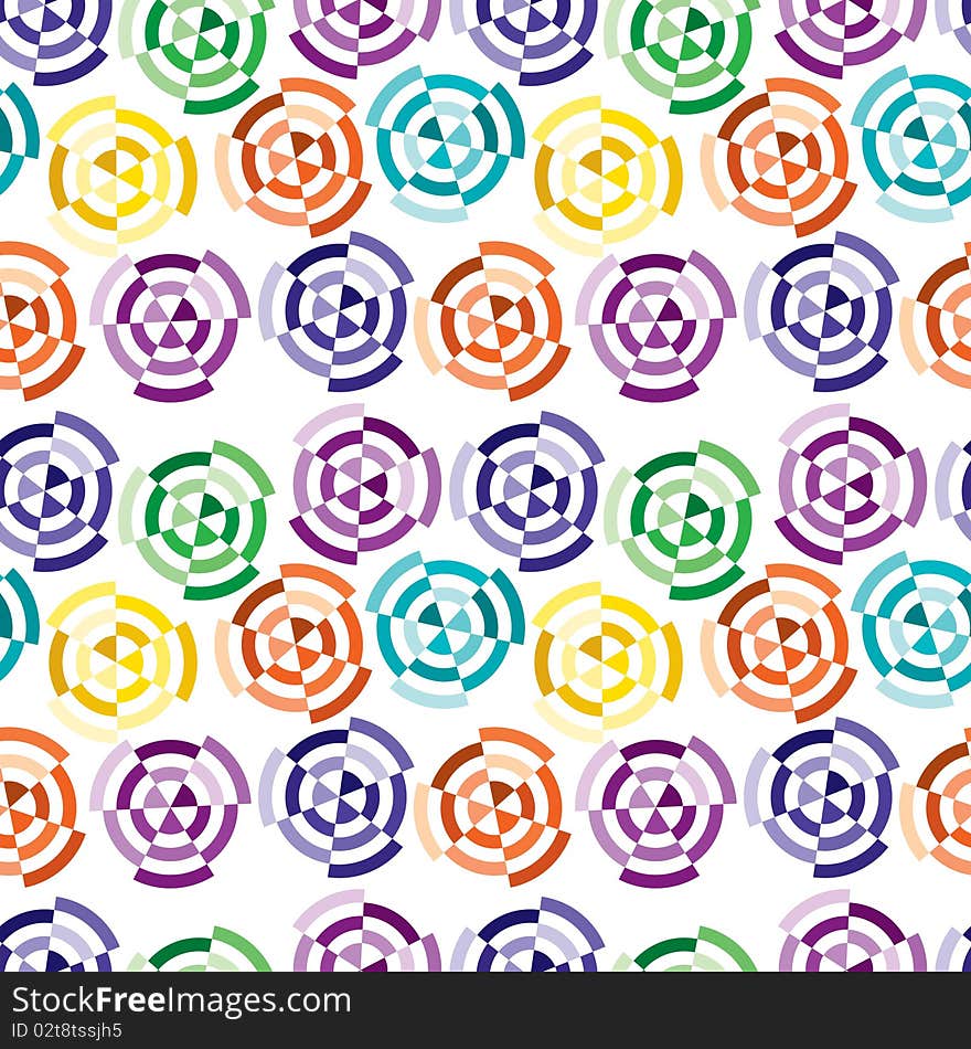 Retro vivid seamless circle background. Retro vivid seamless circle background