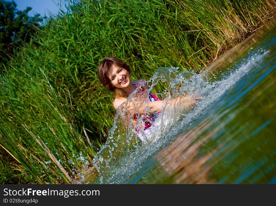 Beautiful Girl In Water