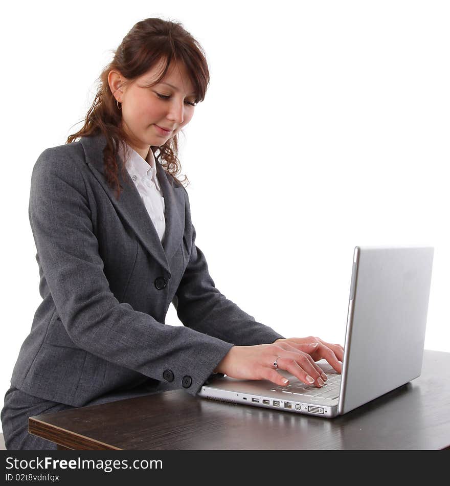 Student girl with laptop