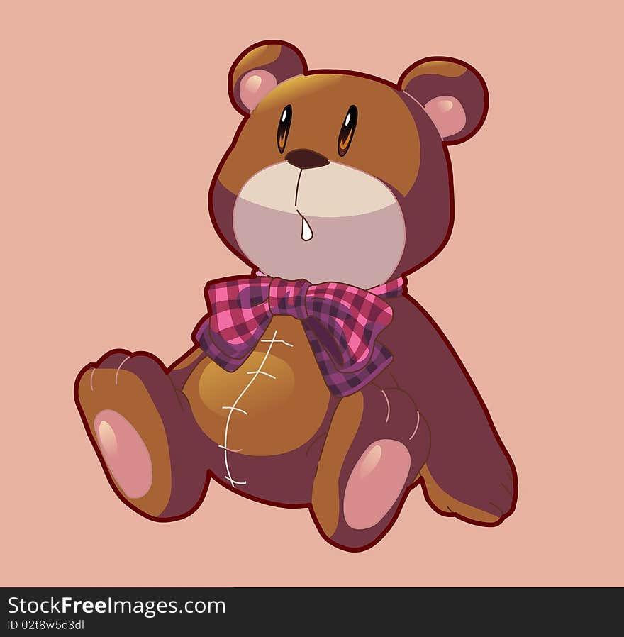 Teddy bear toy. illustration