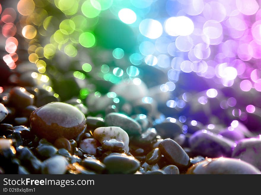 Colored Circles And Marine Stones.