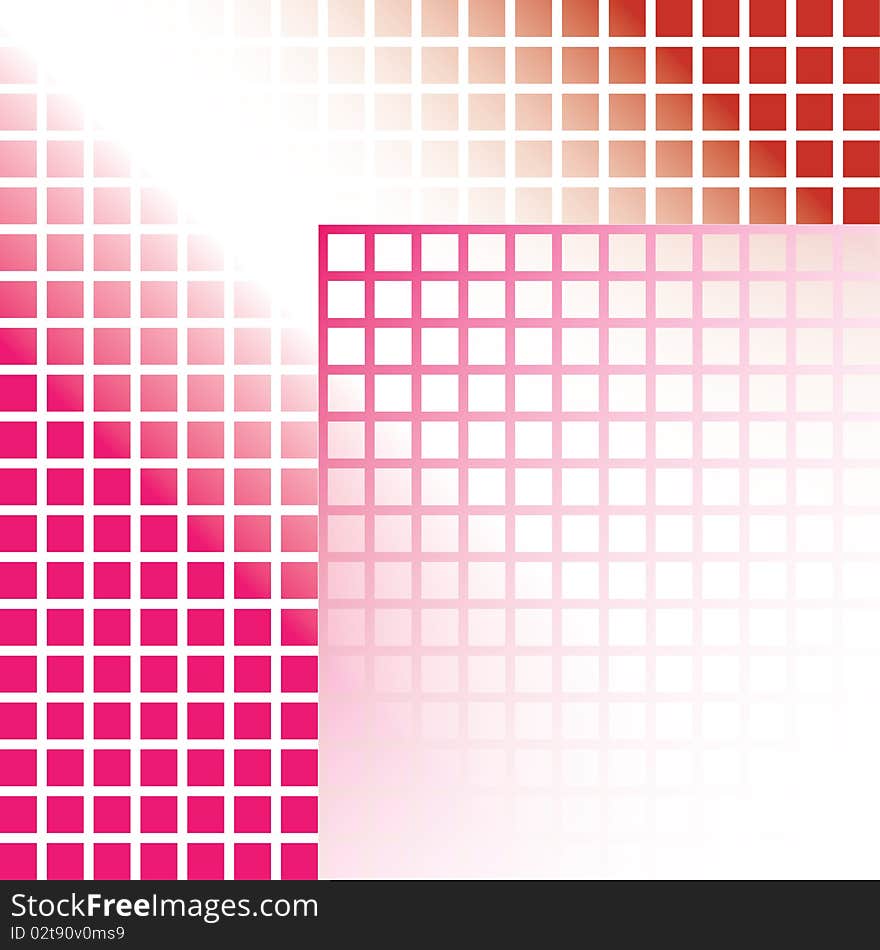 Abstraction of the transparent vector background consisting of squares