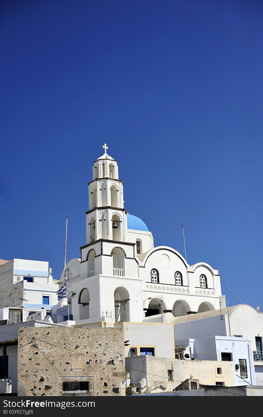 Church bells on Santorini island