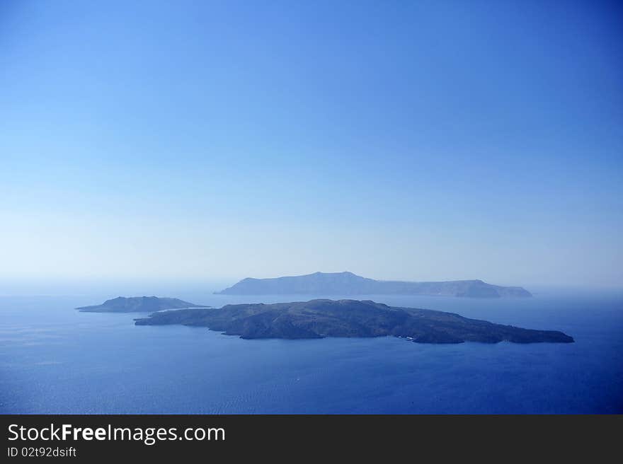 Gorgeous view of romantic Santorini's coast. Greece.