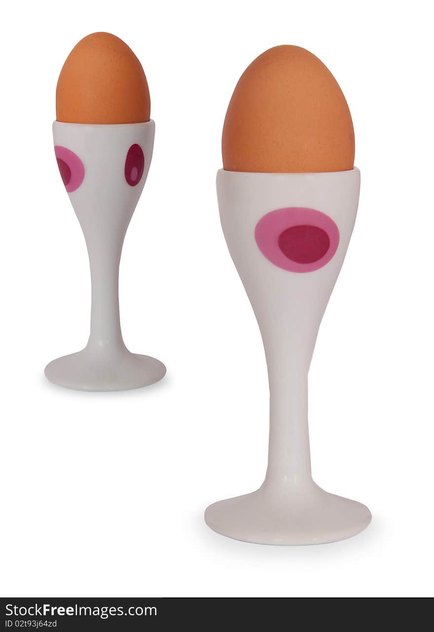 Egg cup on white background. Egg cup on white background