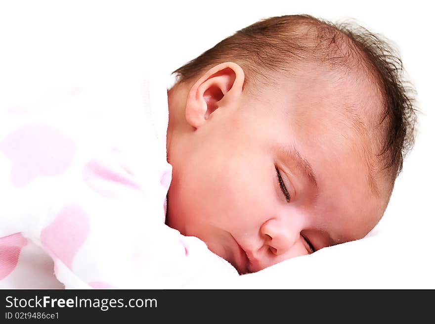 Sweet newborn baby peaceful and asleep. Sweet newborn baby peaceful and asleep