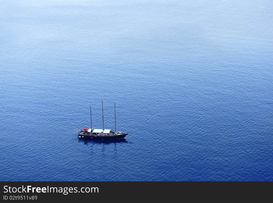 Boat at sunset