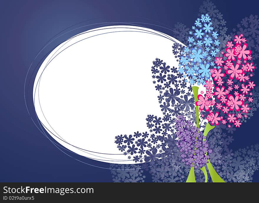 Illustration of the Hyacinth blossom and frame. Illustration of the Hyacinth blossom and frame