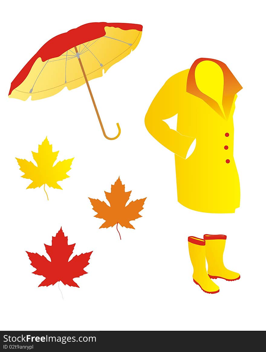 Autumn Accessories Icon Set