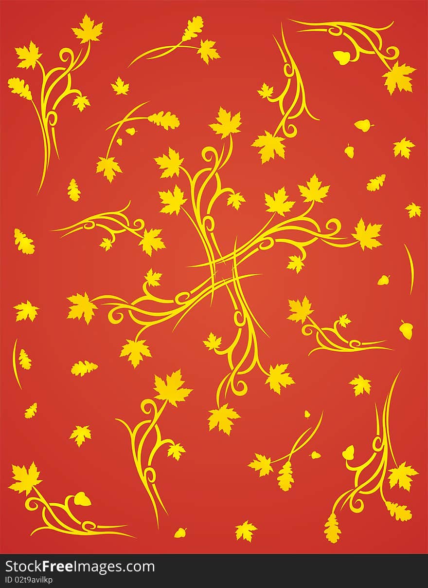 Abstract autumn background made in vector