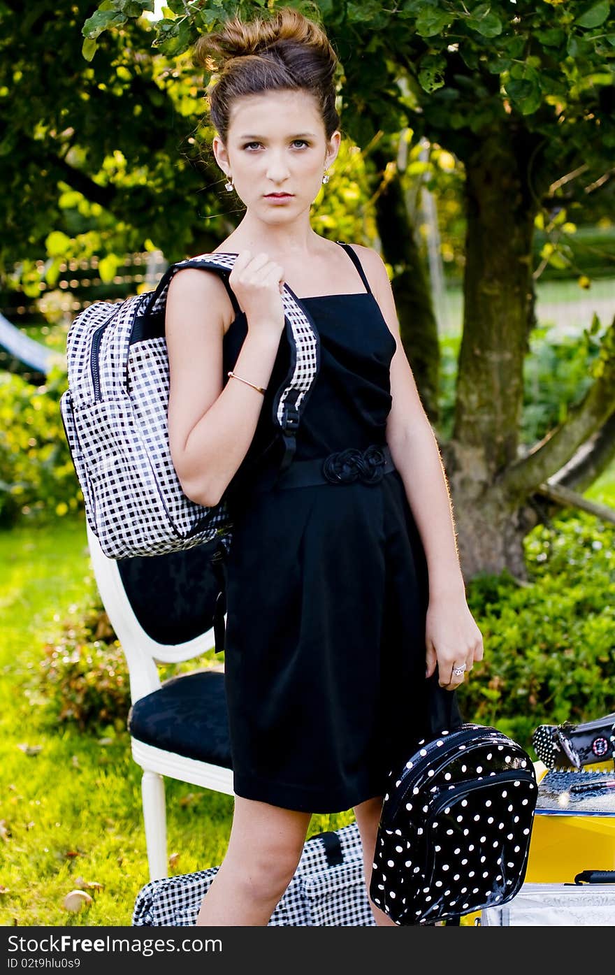 Back to school fashion showing bags and accessories