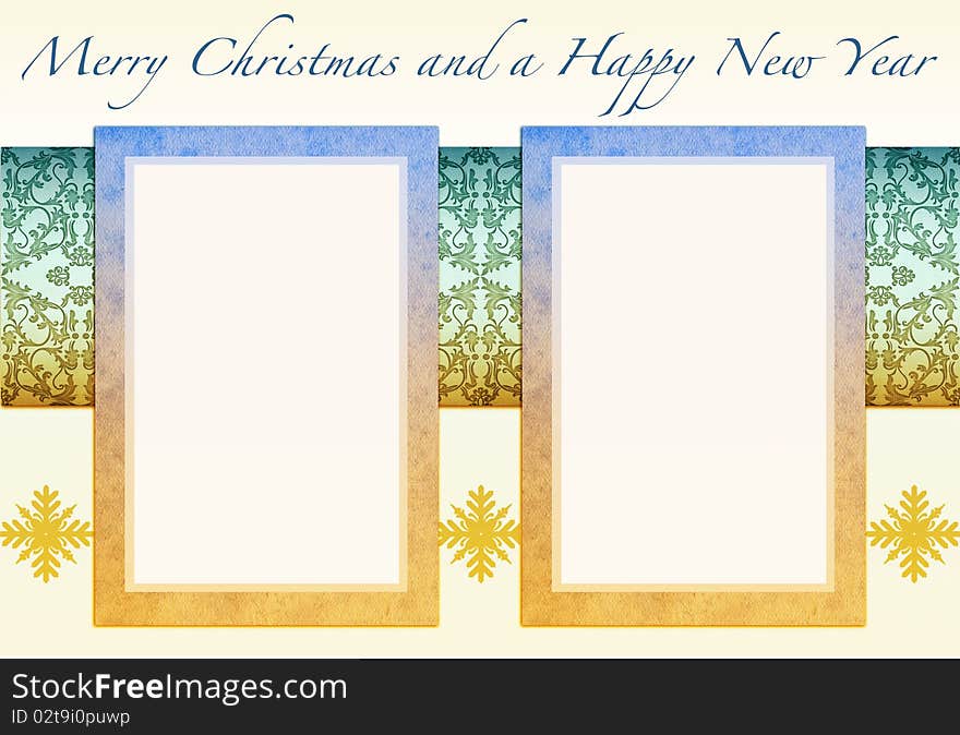 Ilustration of Christmas card to add your picture