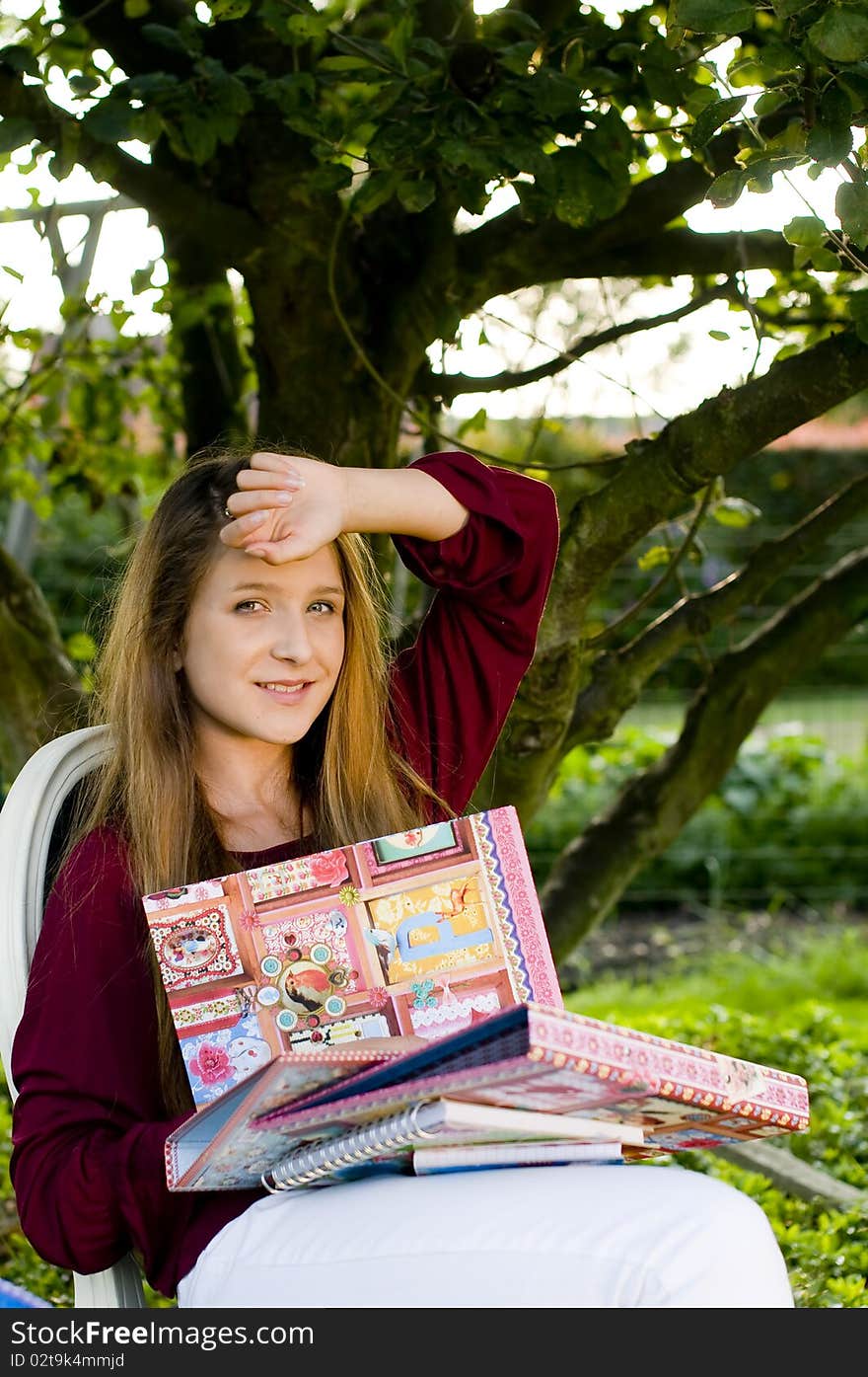 Back to school fashion showing bags, class books and accessories