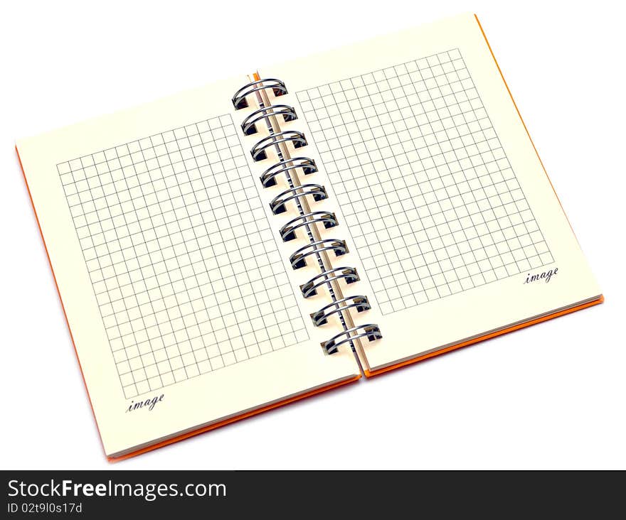 An open spiral bound notebook blank paper.