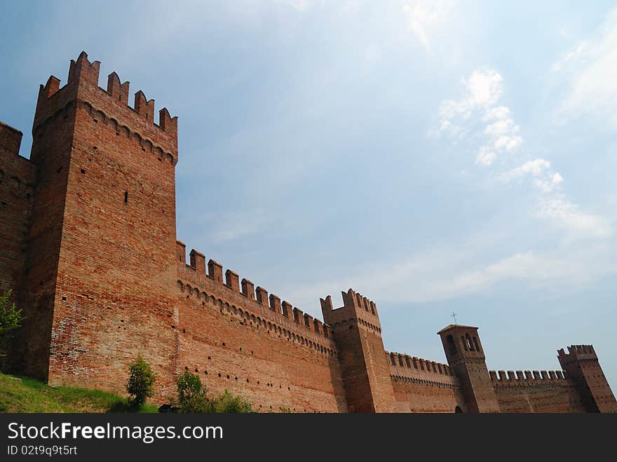 Old castle under blue sky. Old castle under blue sky