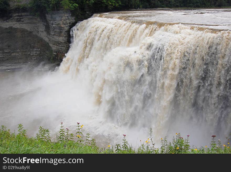 The waterfall