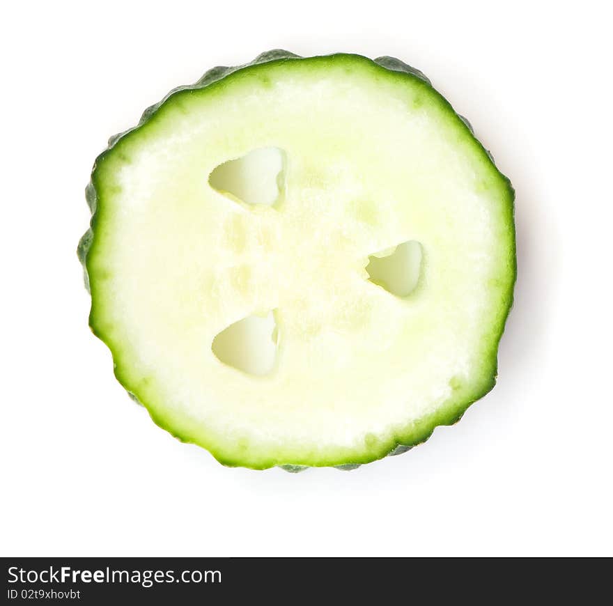 Fresh cucumber on the white isolated background. studio photo