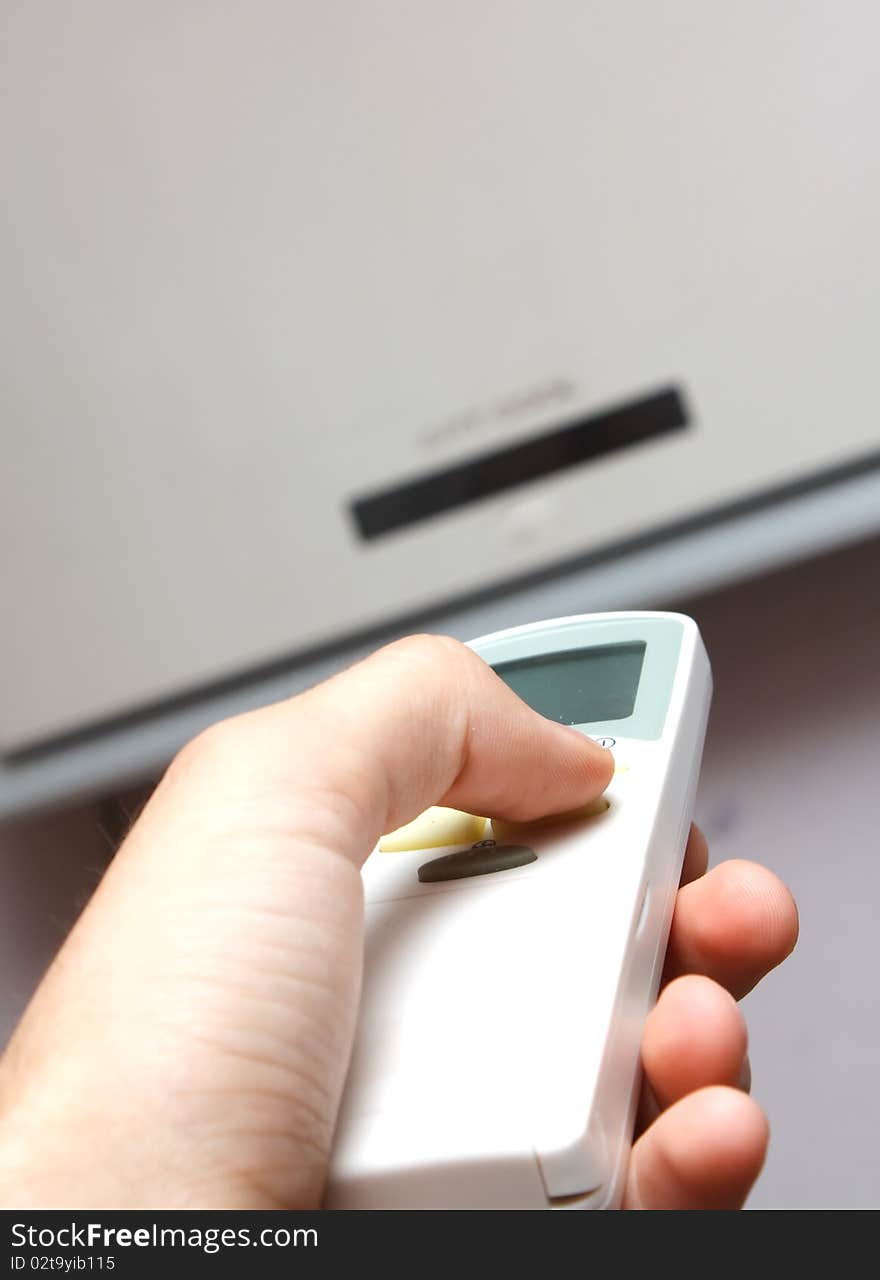 The console panel and the hand.