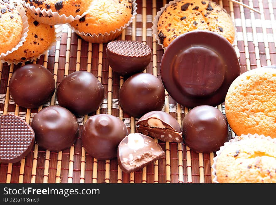 Chocolate Candies And Cakes