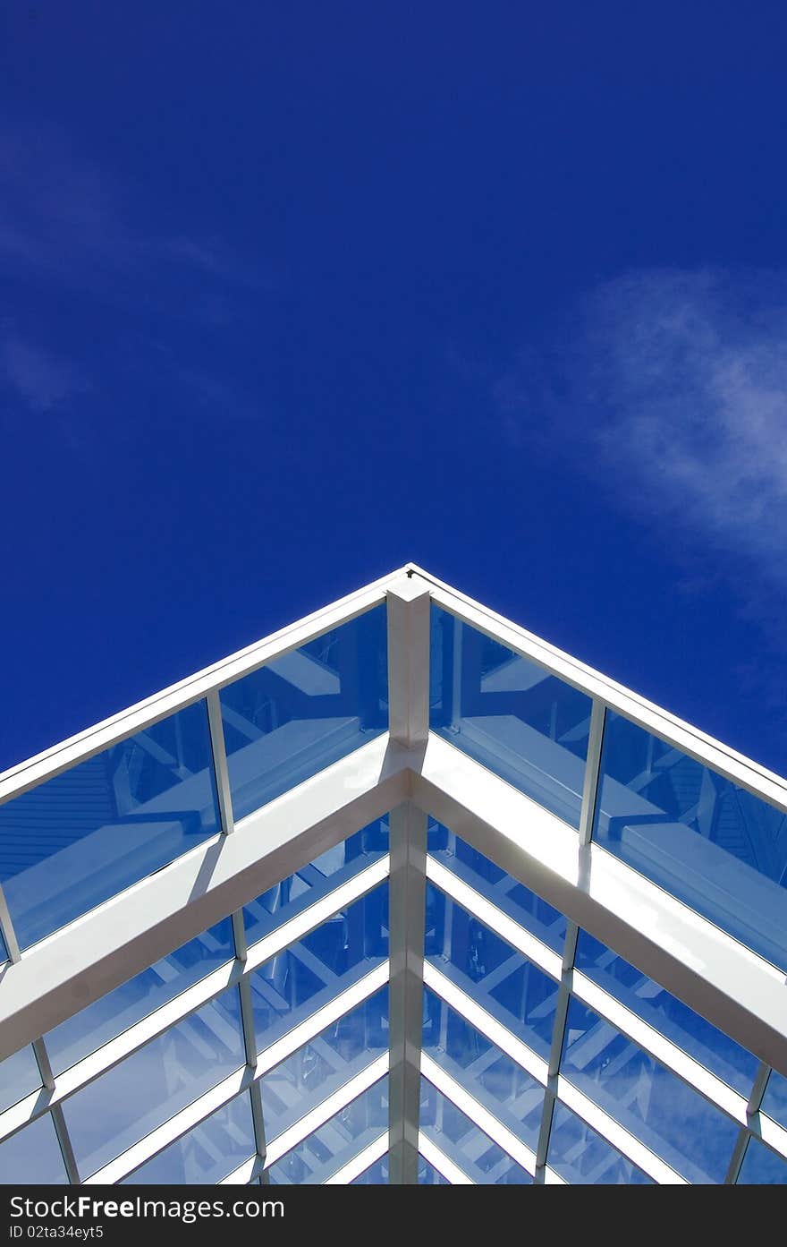 Detail of a glass business building. Detail of a glass business building