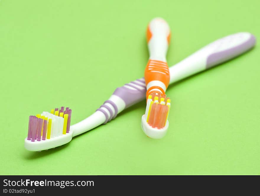 Colourful toothbrushes