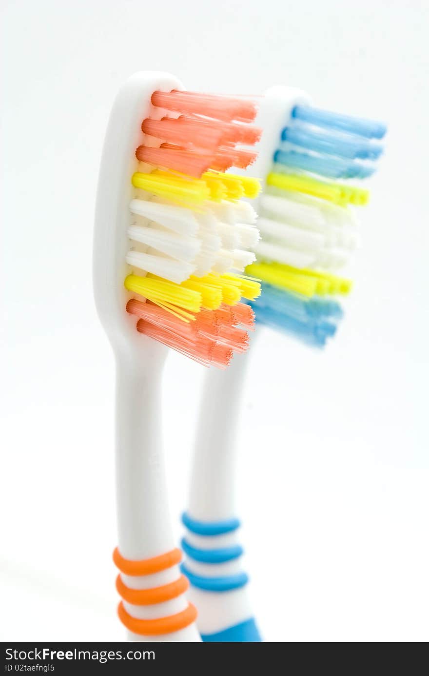 Colourful toothbrushes