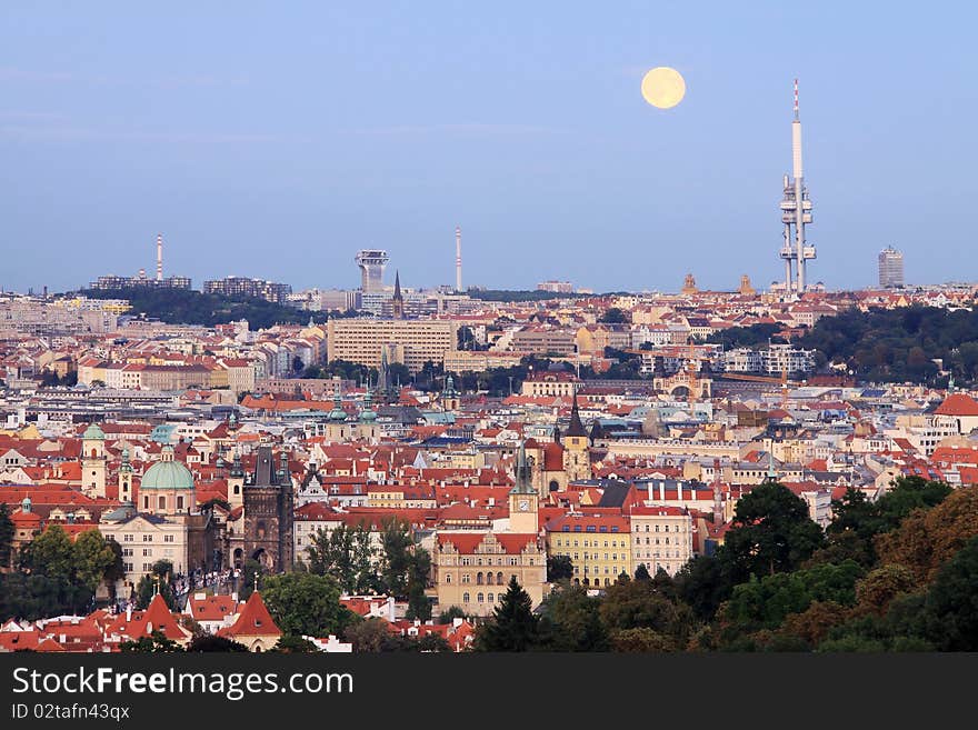 The View on Prague after Sunset