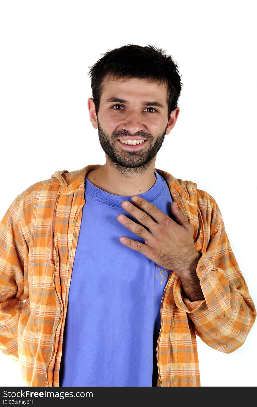 Young man in sports wear