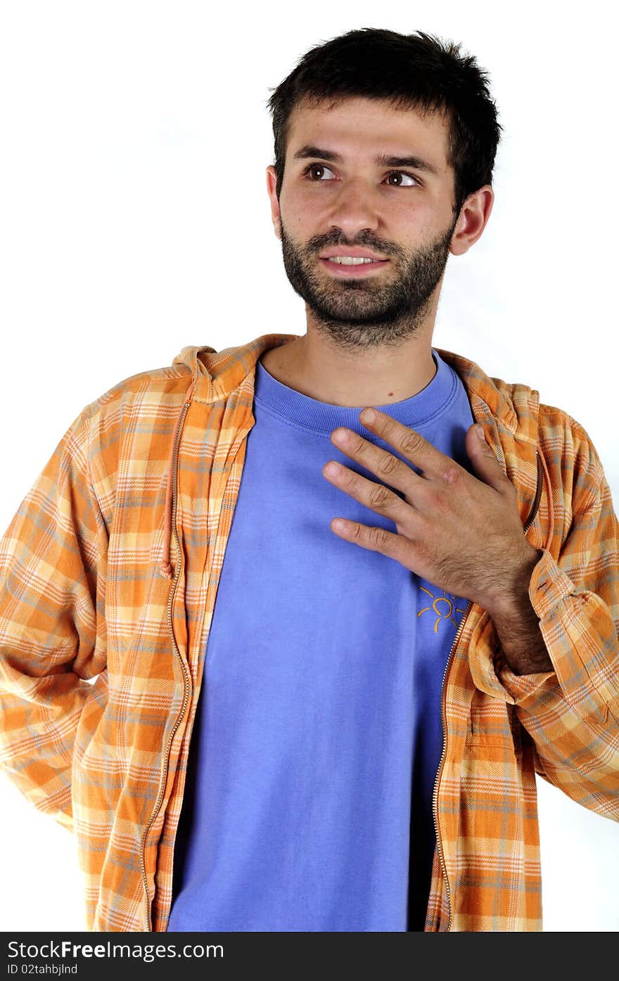 Young man posing in sports wear isolated on white background. Young man posing in sports wear isolated on white background