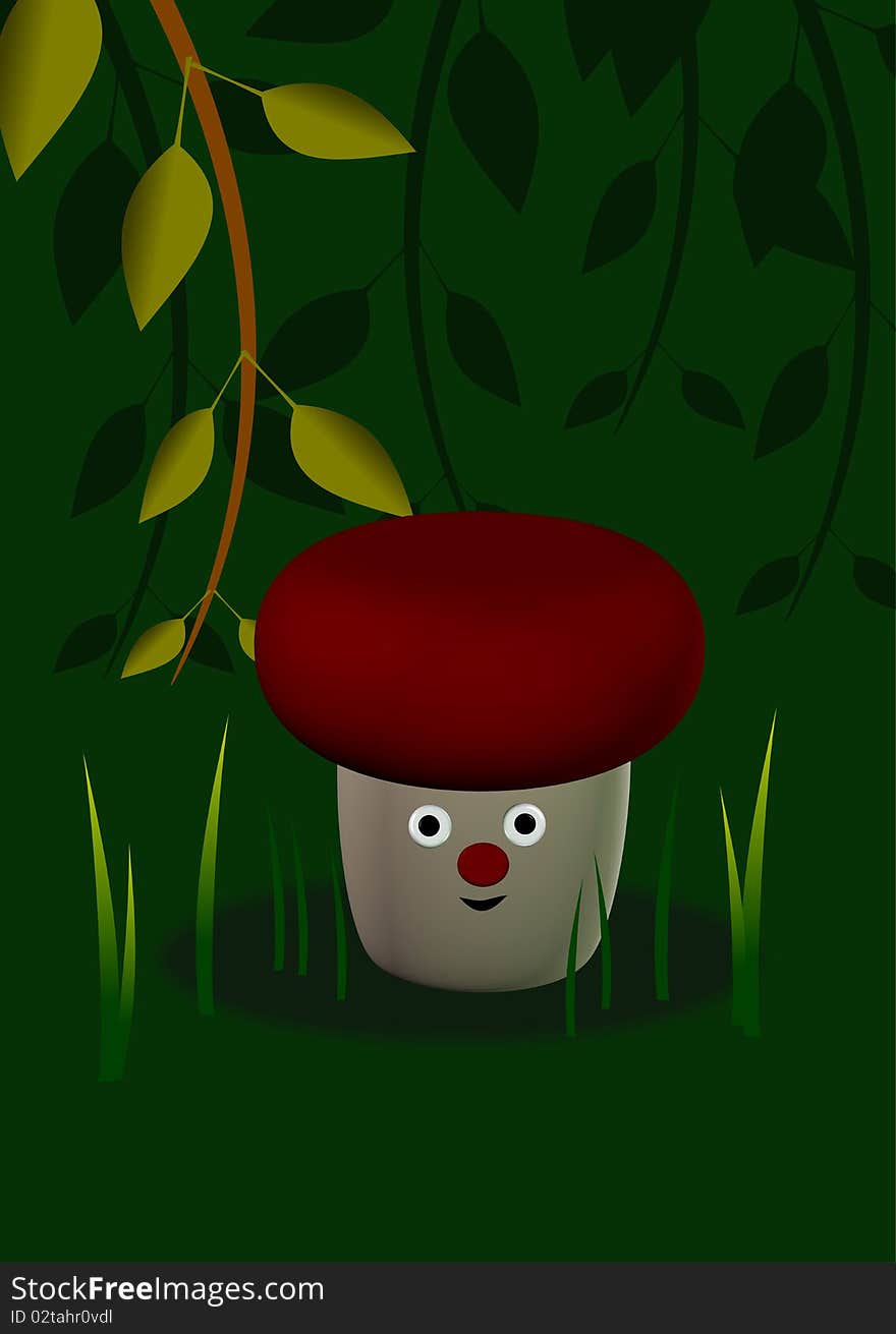 The funny mushroom. It is forests theme.