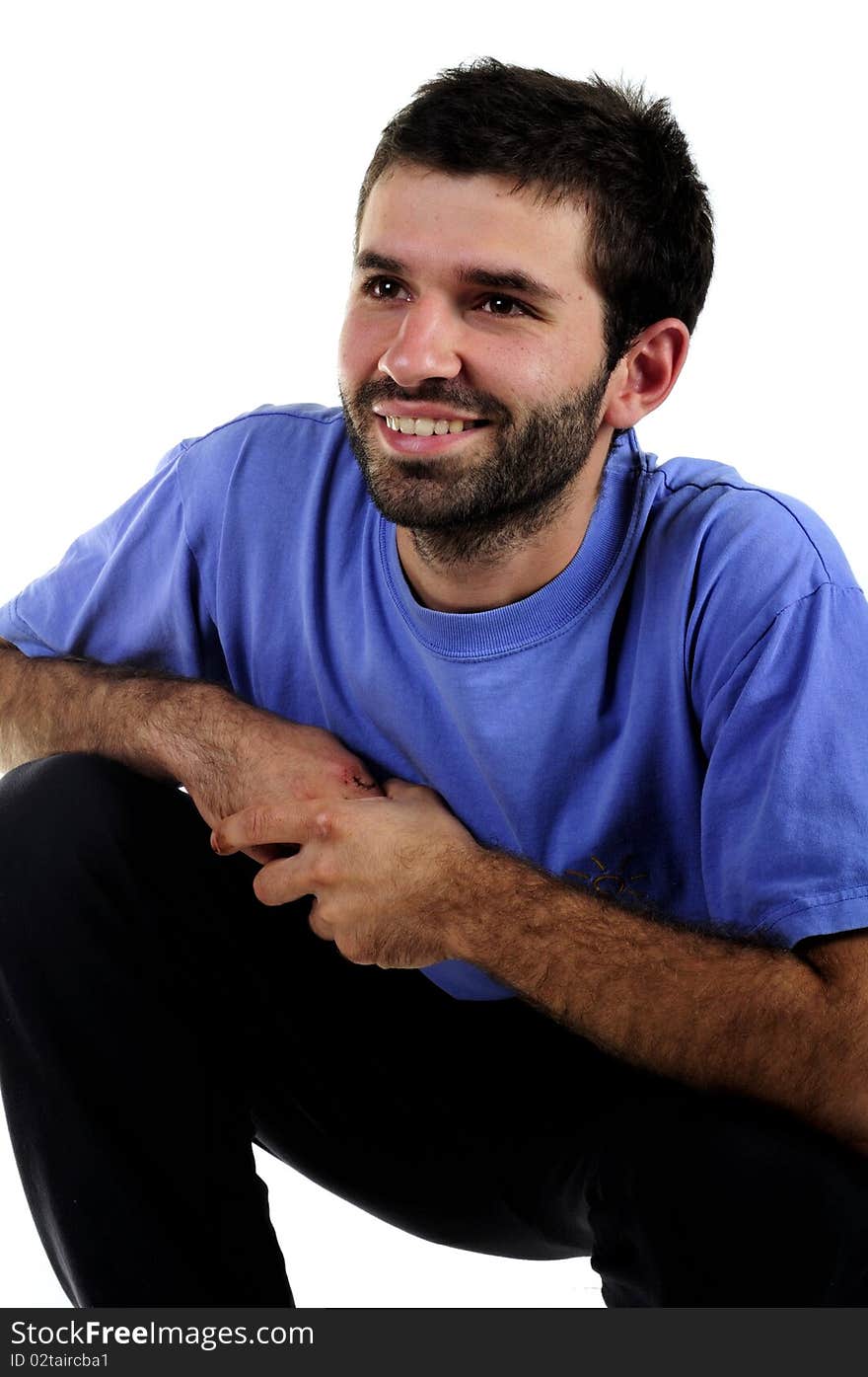 Young man posing in sports wear isolated on white background. Young man posing in sports wear isolated on white background