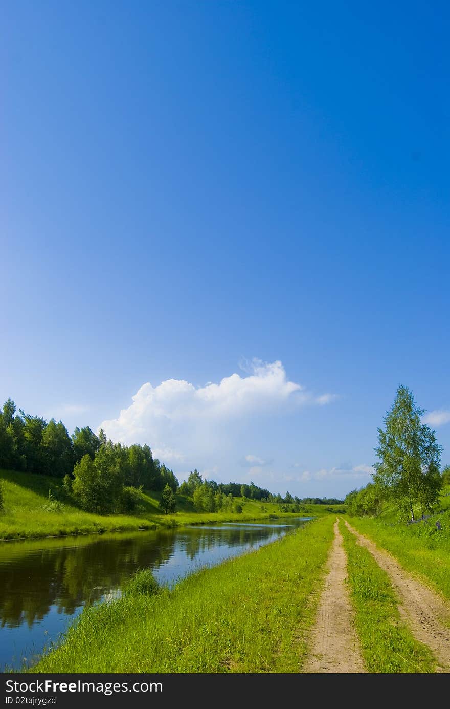 Landscape for Summer in Village