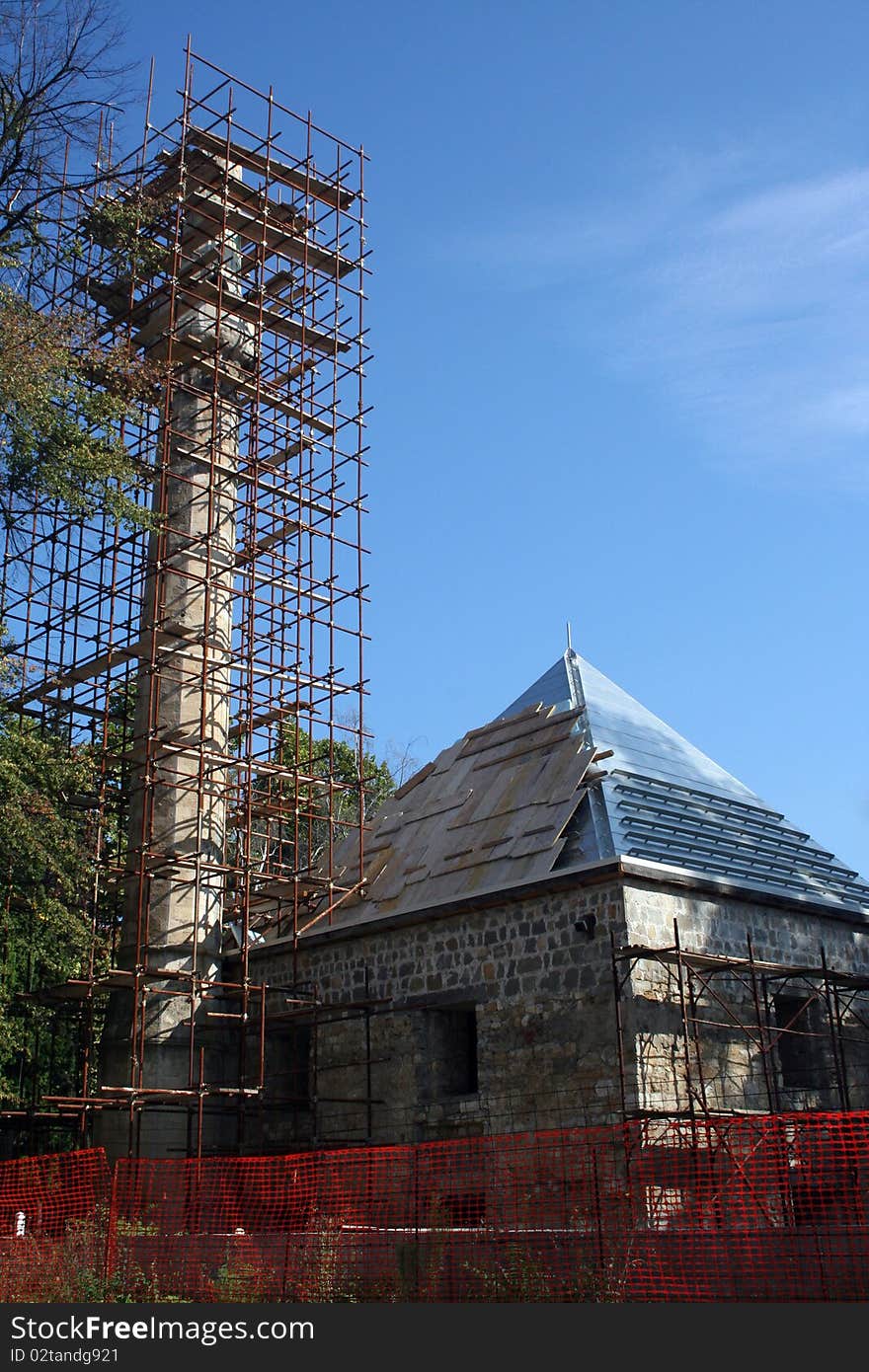 Reconstruction of old mosk in the city. Reconstruction of old mosk in the city