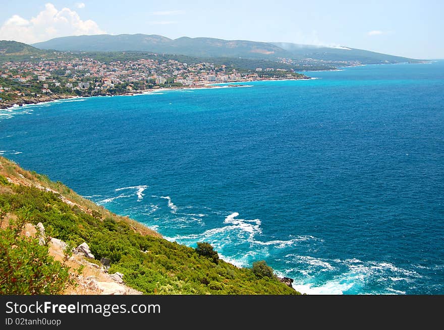 Summer landscape of Dalmatian coast in Montenegro. Summer landscape of Dalmatian coast in Montenegro