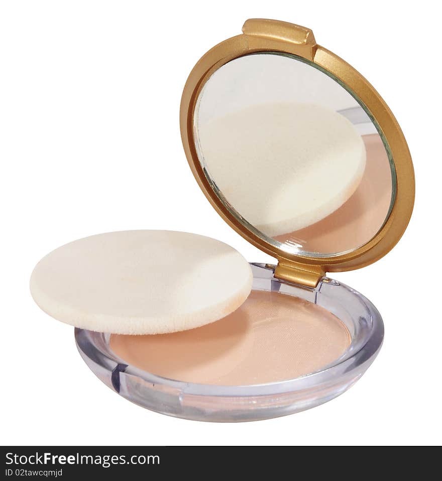 Face powder isolated over white. Face powder isolated over white.