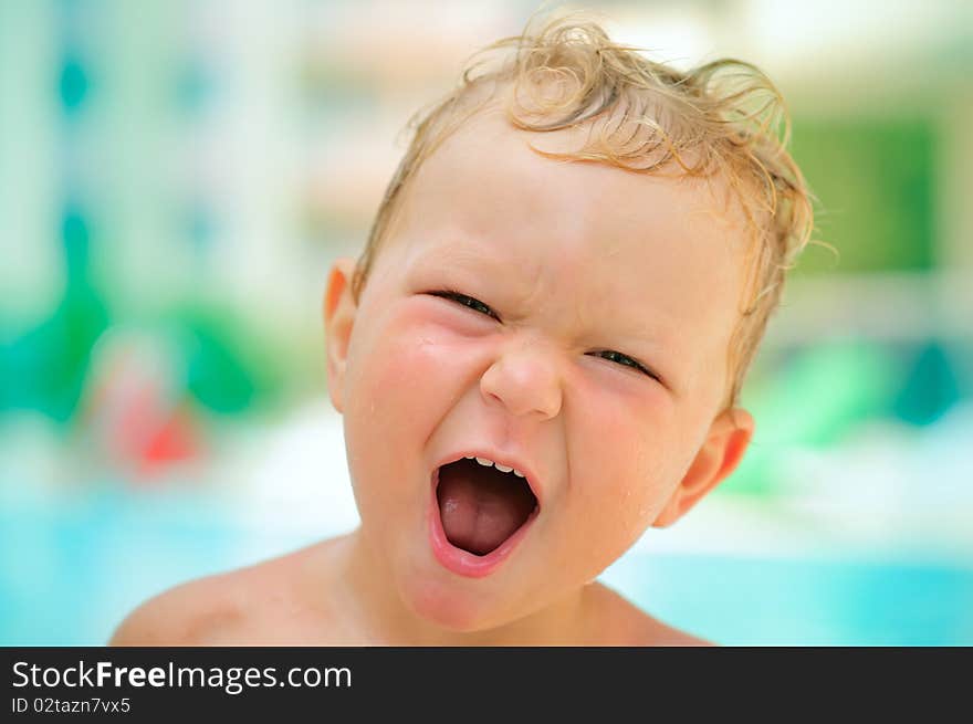 Portrait of smiling cute boy outdoor