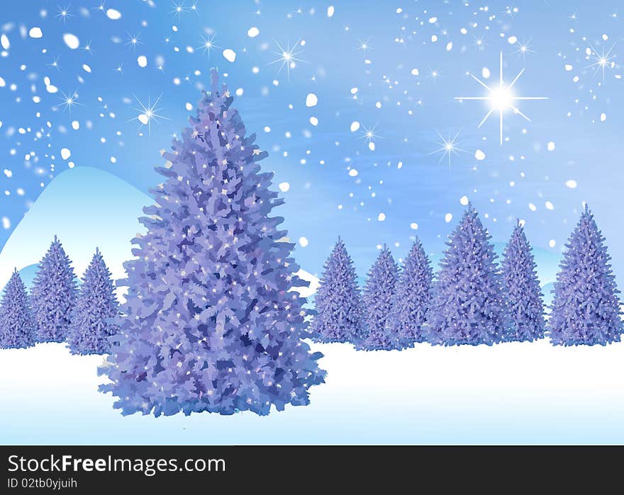 Illustration Christmas Background , Chrismas  Card