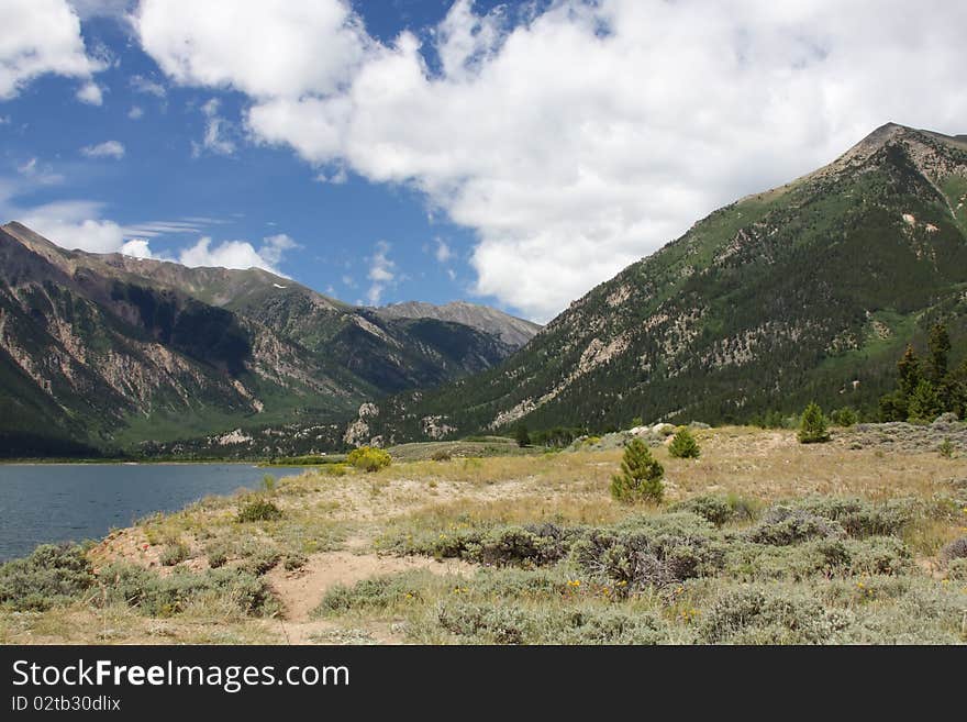 Colorado Rockies and lake