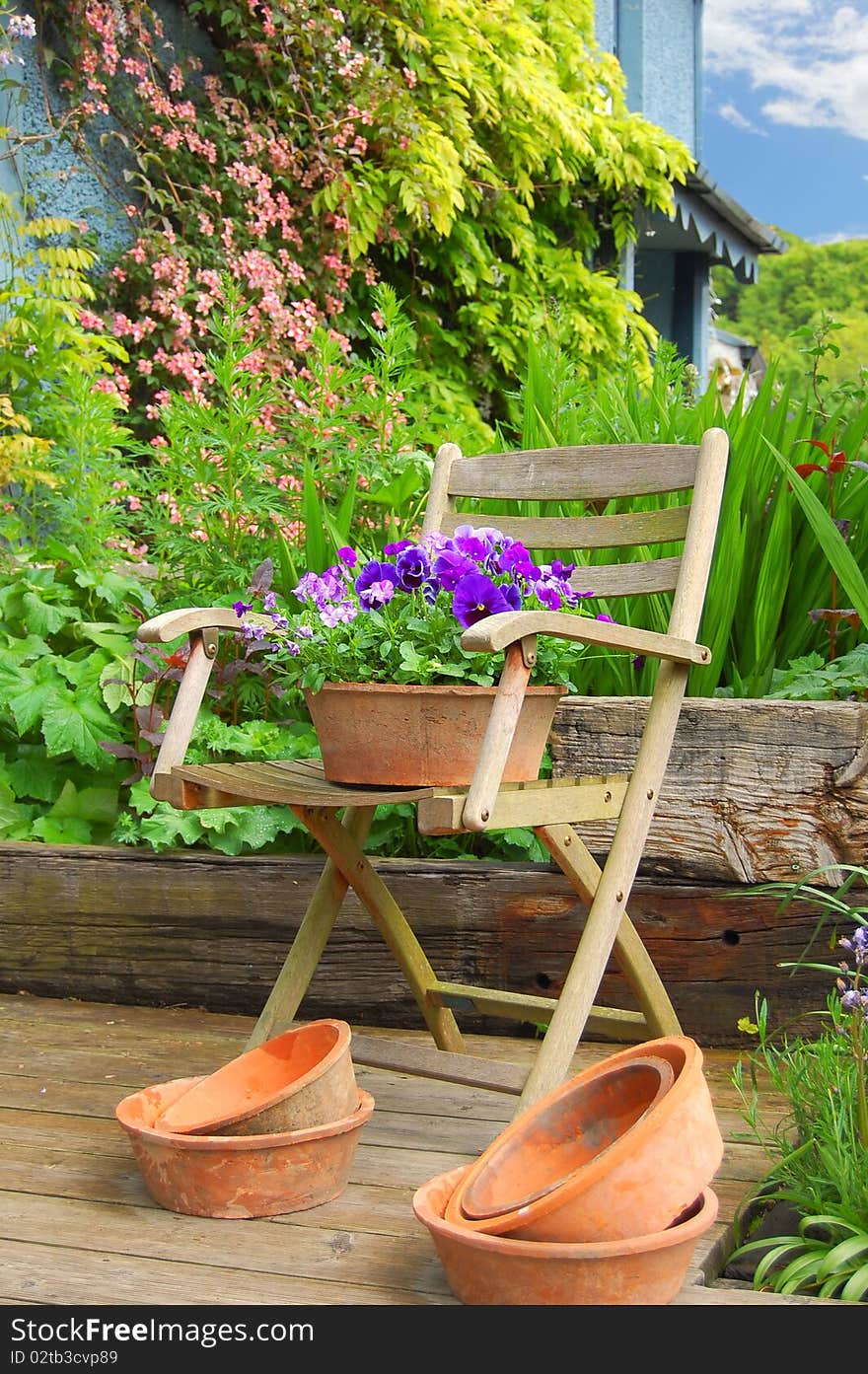 Chair and flowers