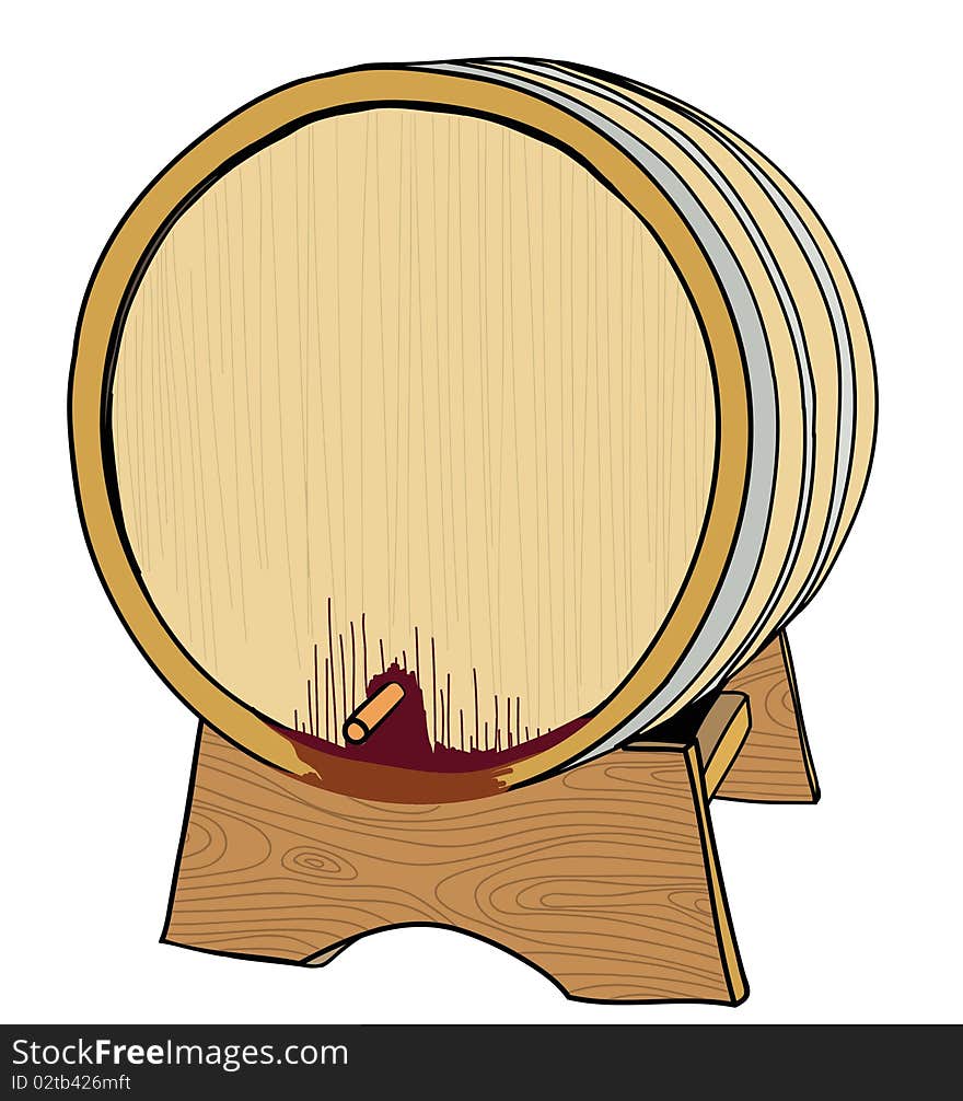 Barrel With Wine