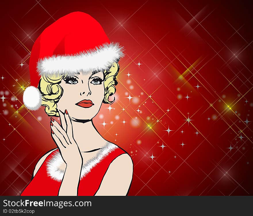 Christmas, Santa Claus women Background