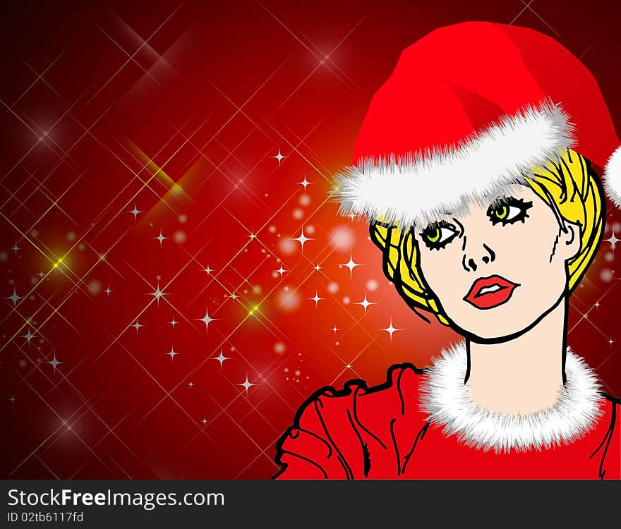 Christmas, Santa Claus Women Background