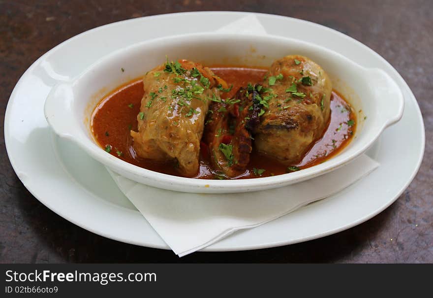 Stuffed cabbage roll Gourmet Food