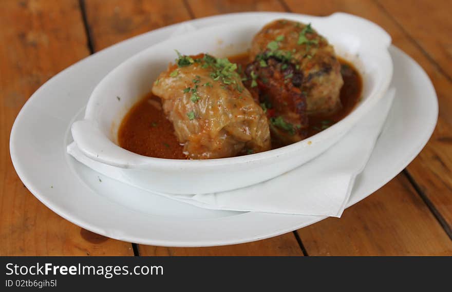 Stuffed cabbage roll